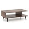 2-Tier Mid Century Modern Coffee Table with Storage and Open Compartments